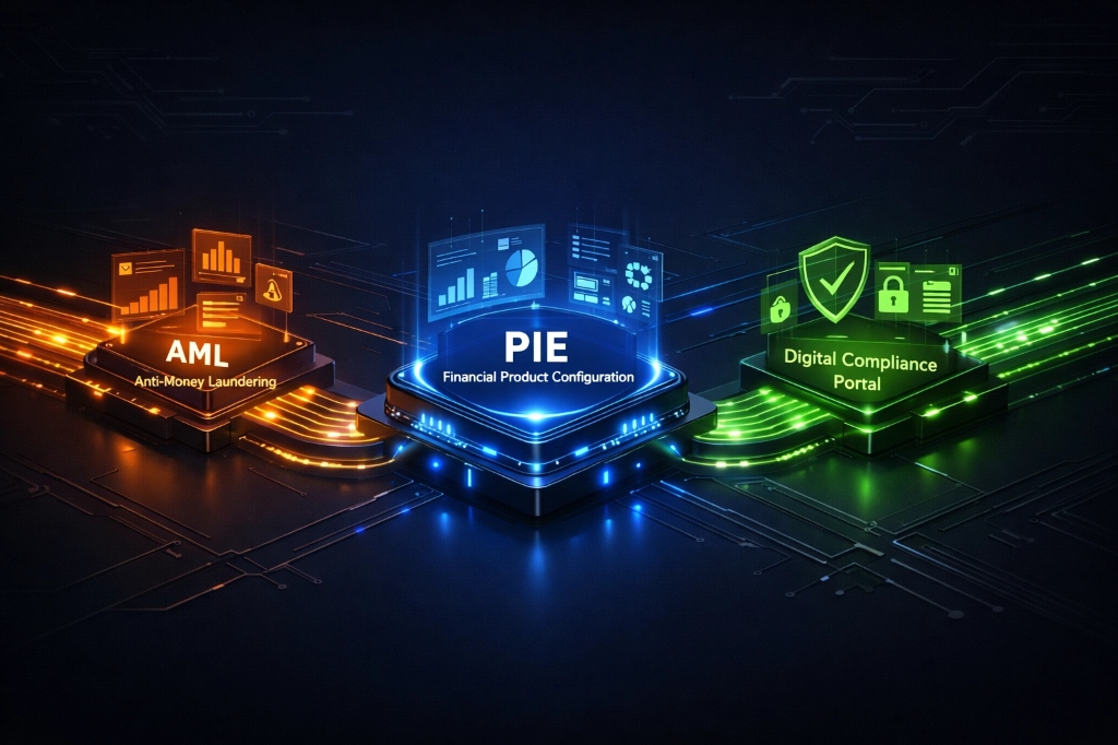 Diagrama 3D de la arquitectura modular de Alodiga